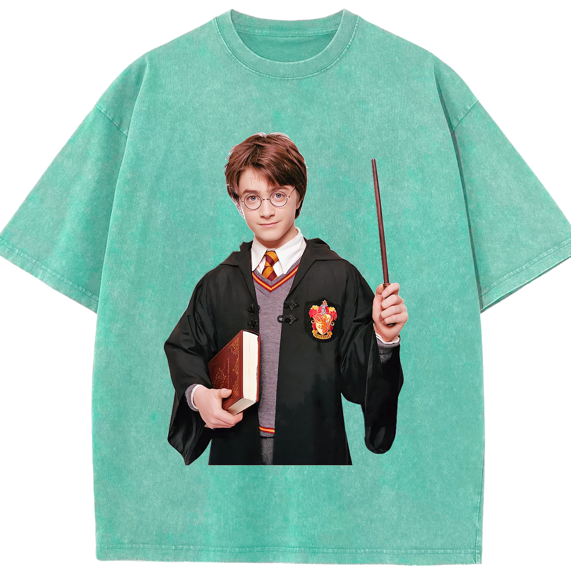 （画像用） Harry Potter ハリー・ポッターシリーズ 綿100% ヴィンテージ風 半袖Tシャツ（フロントプリント）
